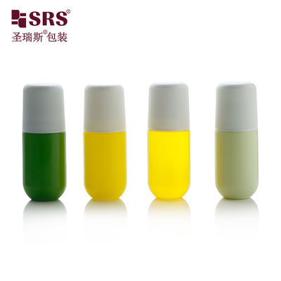 RPPA-50ml Glossy Cap Plastic Roll On Bottle For Liquid Disinfectant