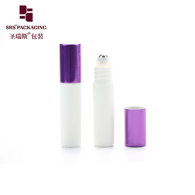 RPA-5ML White Roll On with Gold Top Cap PP PCR Roller Bottle Silver Aluminum Cap With Steel Ball Empty Packaging