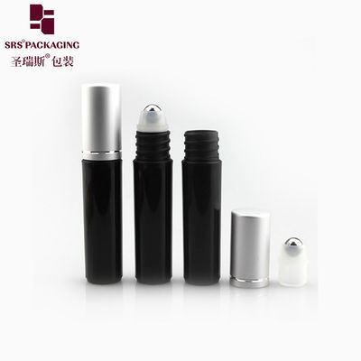 RPA-5ML Black Roller Bottle Frosted Finish Available 5ml Roller Ball Container with Steel Ball Screw Cap In Metal