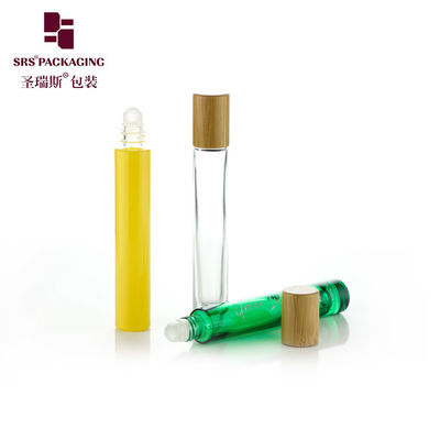 GB1-10ml Empty Coating Glass Roll On Applicator Bottle 10ML With Bamboo Cap