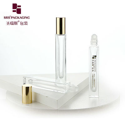 GB2-10ml Empty Glass Perfume Bottle With Gold Aluminum Cap Hotstamping Logo